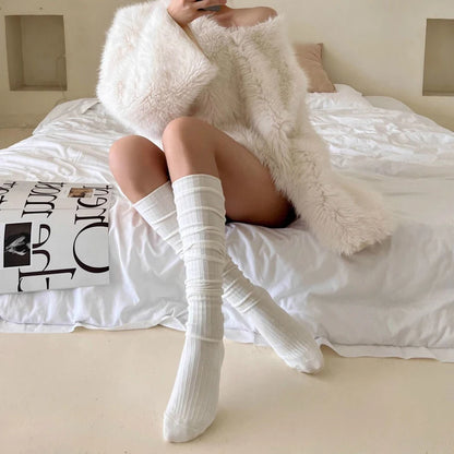 Striped Calf Socks – Women’s Cotton Polyester Fashion Socks