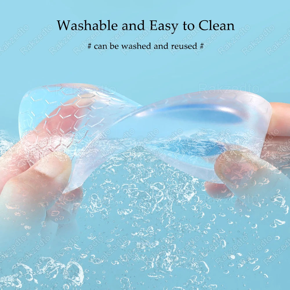 Silicone Height Increase Insoles – Invisible Gel Heel Lift Inserts