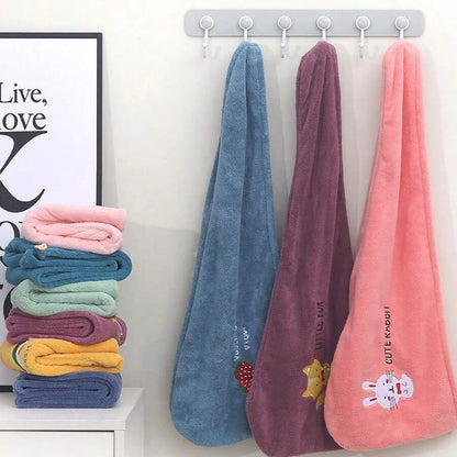 Hair Drying Cap – Absorbent Coral Fleece Hair Towel Wrap
