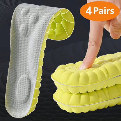 Sports Insoles Latex Cushion Arch Support Shock Absorbing Inserts