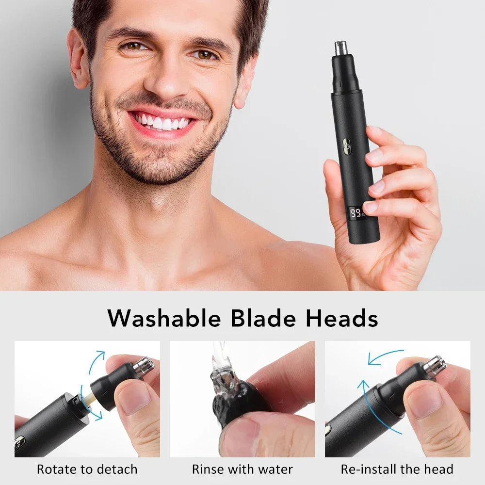 3-in-1 Nose Hair Trimmer for Men, Ear, Beard & Eyebrow Grooming