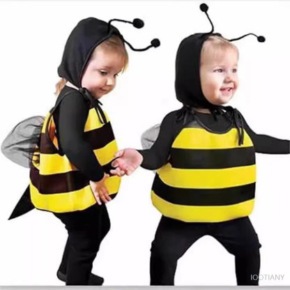 2025 Halloween Baby Gift Children's Bee Cosplay Costume Carnival Costume Boy Girl Cute Insect Dress Stage Performance Jumpsuit