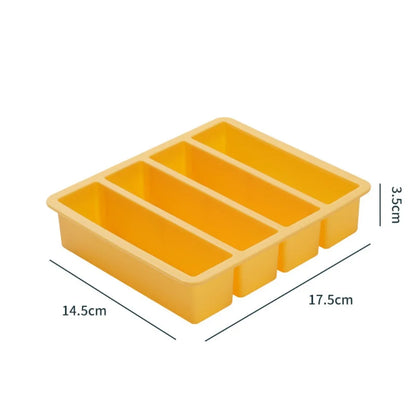 Silicone Freezer Tray 4 Grid Food Storage Mold with Lid