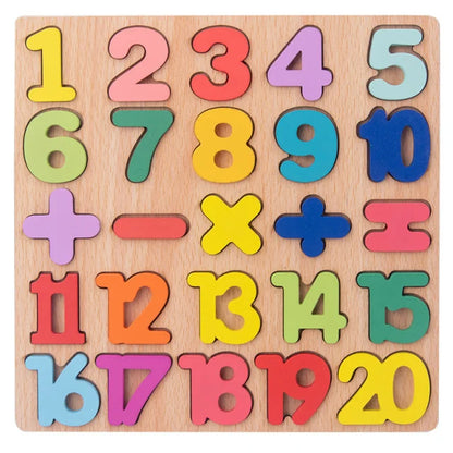 Montessori Wooden Puzzle – Geometry Learning Toy for Kids