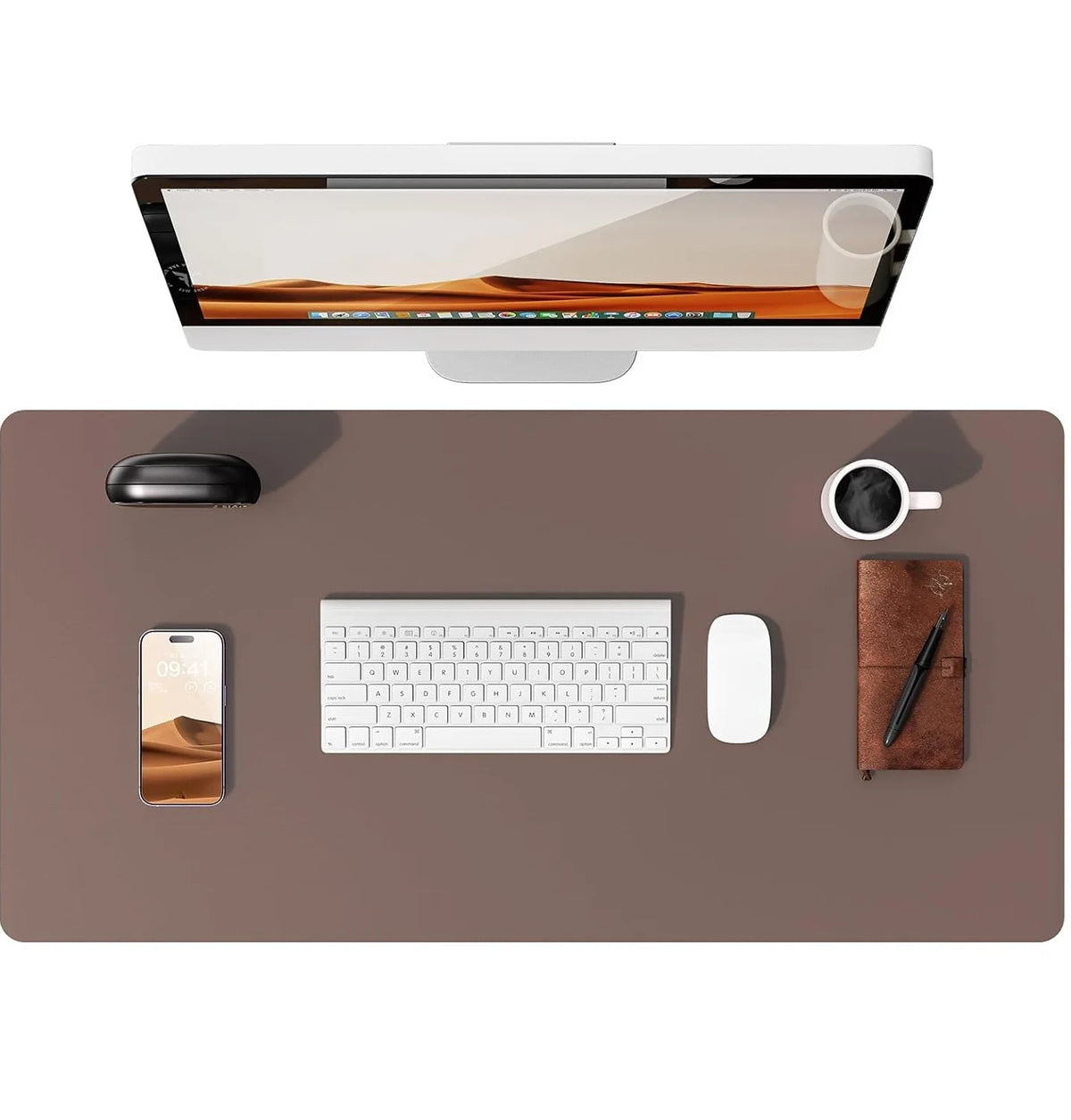 Large Desk Mat – PU Leather Mouse Pad & Desk Protector