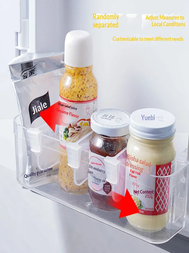 Refrigerator Shelf Divider Clips – Adjustable Fridge Organizer