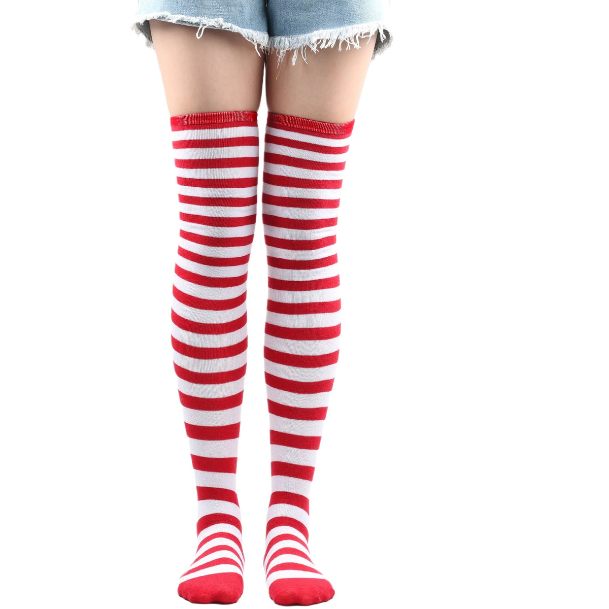 Over the Knee Stockings for Women – Striped Long Socks