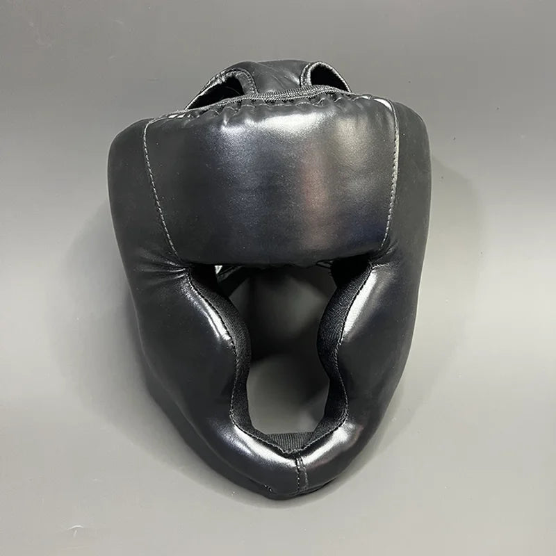 Boxing Headgear for Adults, PU Leather Training Helmet