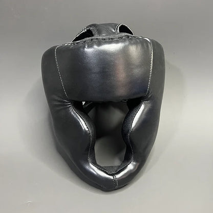 Boxing Headgear for Adults, PU Leather Training Helmet