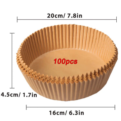Air Fryer Paper Liners Disposable Round Parchment Baking Sheets