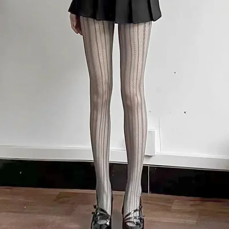Fishnet Tights – Lace Rhombus Patterned Style