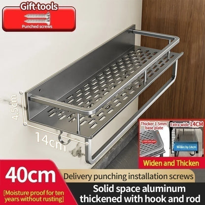 Kitchen Wall Shelf | Aluminum Spice Organizer Rack