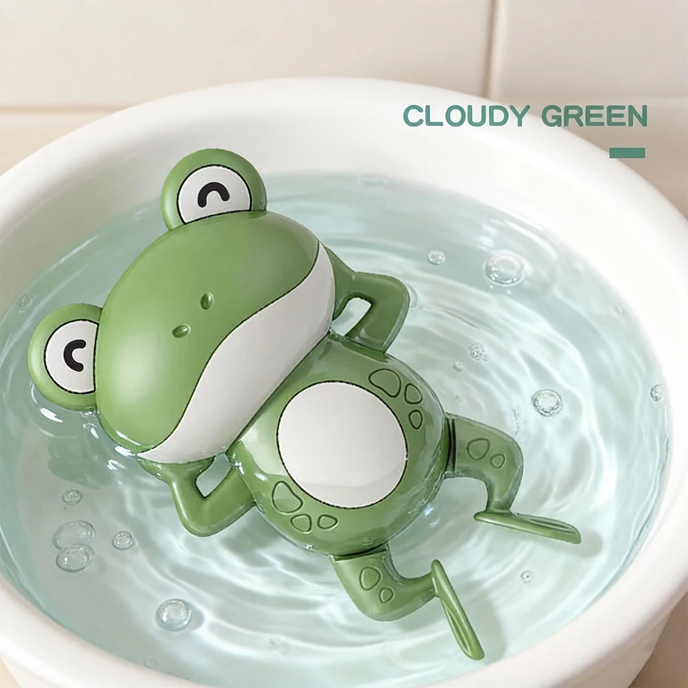 Wind Up Frog Bath Toy for Toddlers – Swimming Water Toy
