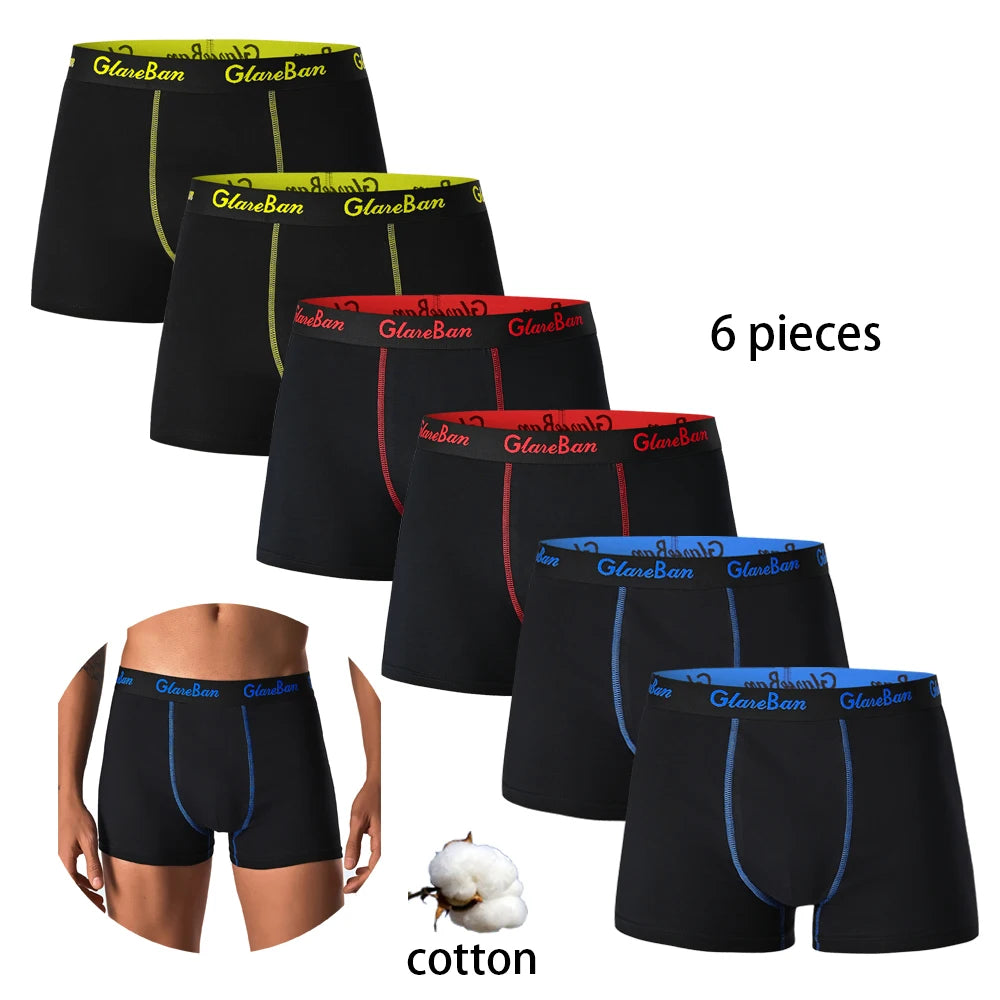 Men’s Boxer Shorts 6 Pack – Soft Cotton Stretch Underwear
