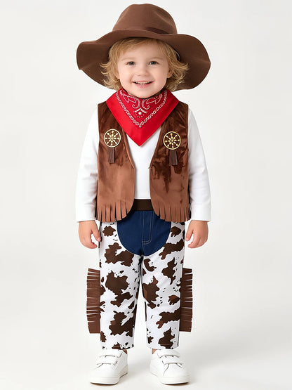 Umorden Fantasia Purim Halloween Costumes for Baby Toddler Kids Child Boys Cow Boy Cowboy Costume Party Fancy Dress