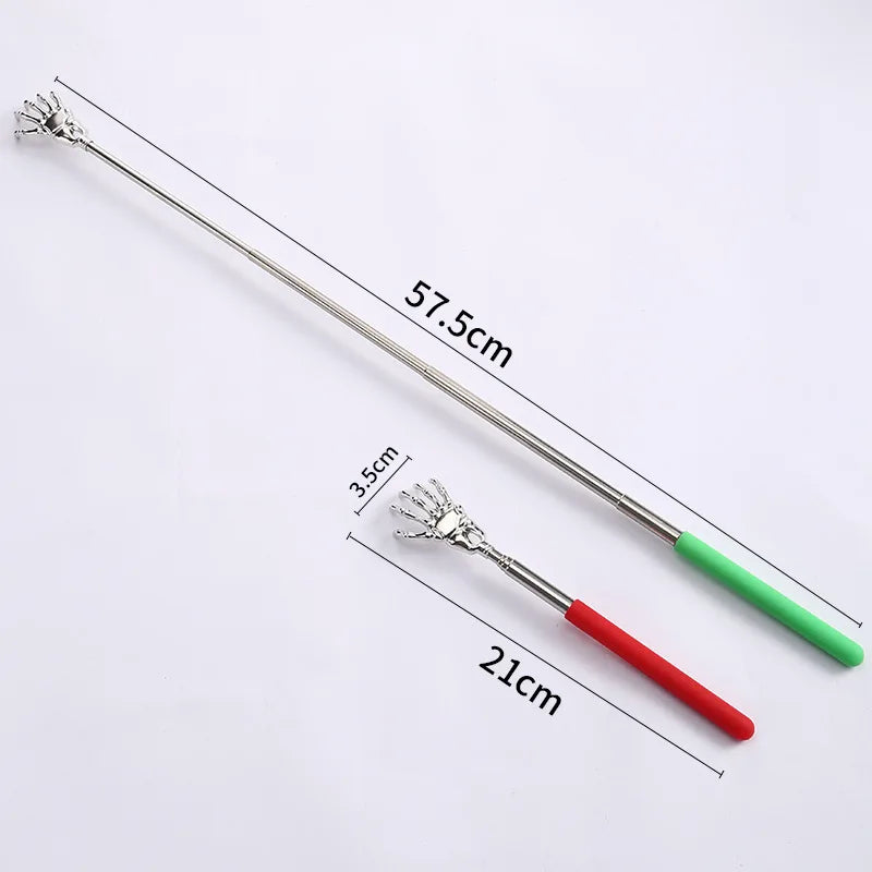 Extendable Back Scratcher, Telescoping Stainless Steel Long Handle