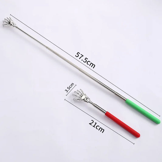 Extendable Back Scratcher, Telescoping Stainless Steel Long Handle