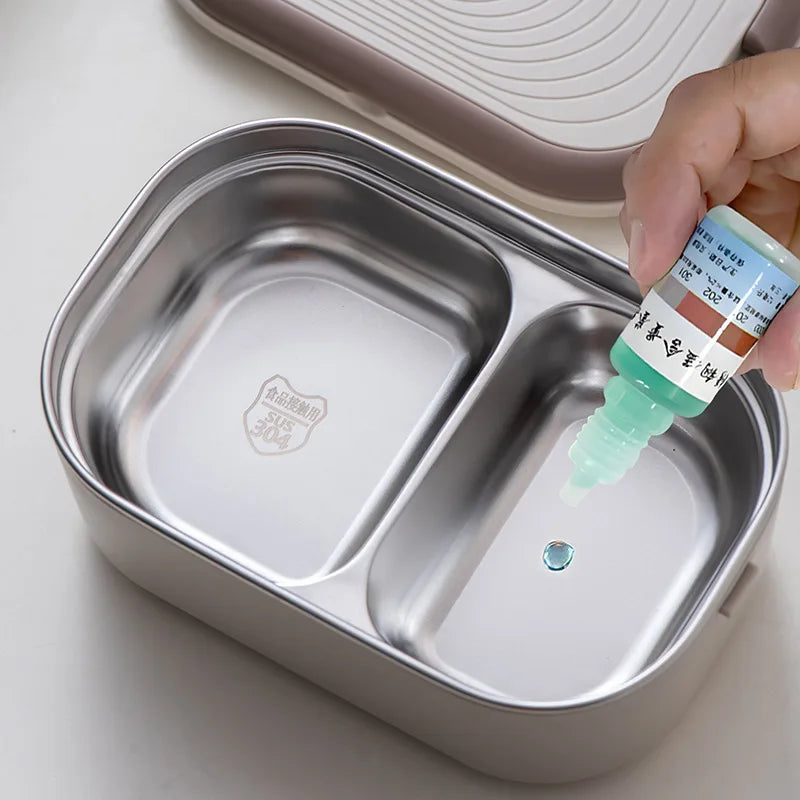 Electric Lunch Box 1L Stainless Steel Heated Food Warmer 18W
