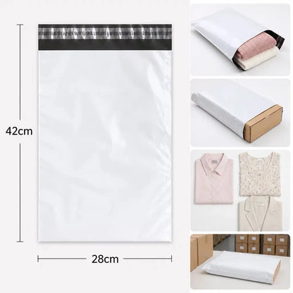White Poly Mailer Bags – Self-Adhesive Shipping Envelopes 50 Pack