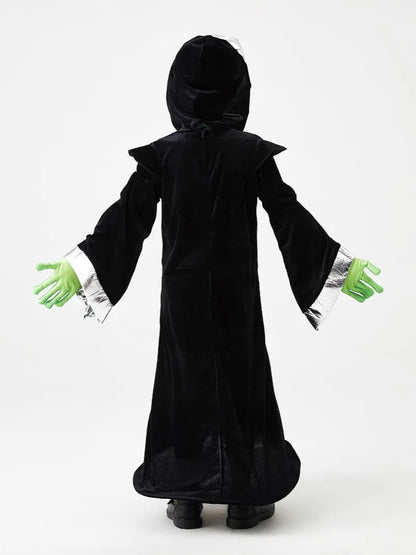 New Green ET Alien Lord Costume Cosplay For  Evil Witch Horror Scary Mask Suit Halloween Costume For