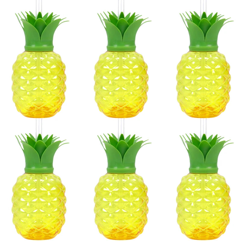 Pineapple Party Cups 6/10pcs Tropical Juice Cups for Summer Events