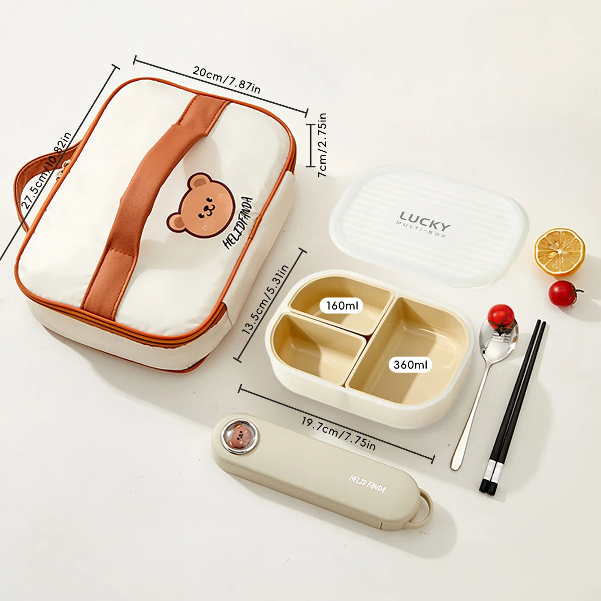 3 Compartment Bento Box