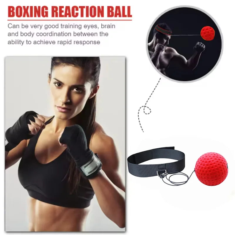 Boxing Reflex Ball with Headband for Reaction & Speed Training