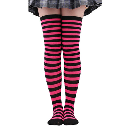 Over the Knee Stockings for Women – Striped Long Socks