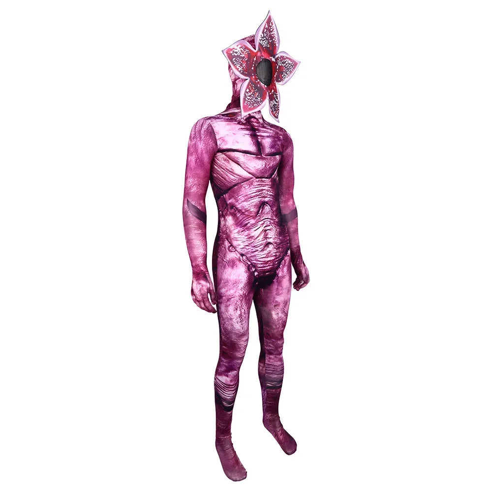 Cannibal Flower Jumpsuit Halloween Festival Horror Cosplay Bodysuit Costume for Children and Adults Bizarre Story Clothes