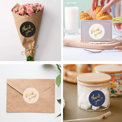 Thank You Stickers – 1 Inch Blue Envelope Sealing Labels
