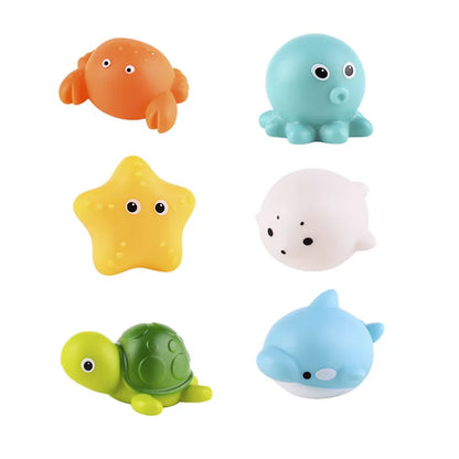 Sea Animal Bath Toys – Squeezable Water Spray Figures
