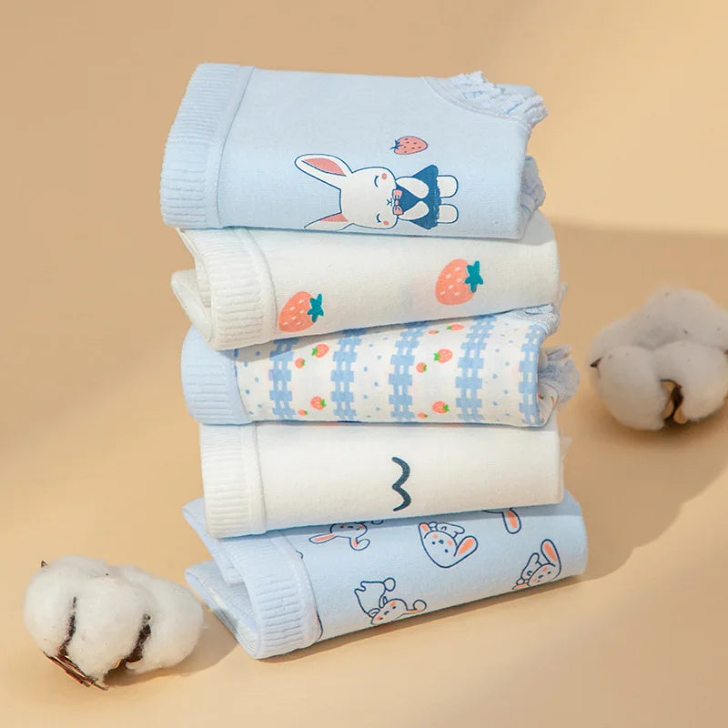Cotton Panties for Women – Breathable Cartoon Briefs 5-Pack