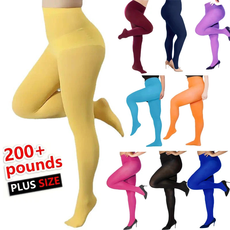 120D Velvet Tights for Women – Soft Plus Size Pantyhose