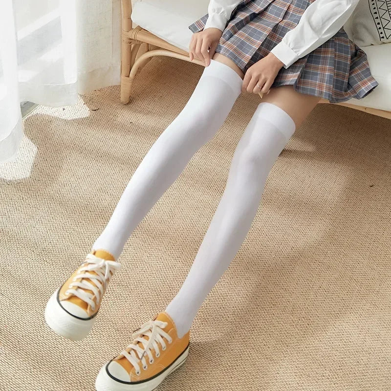 Over the Knee Socks – Black & White Long Style