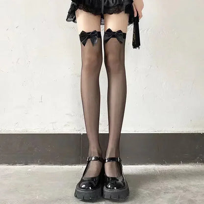 Thigh High Stockings – Red Edge Lace Fashion Hosiery