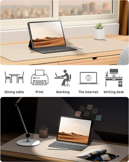 Large Desk Mat – PU Leather Mouse Pad & Desk Protector