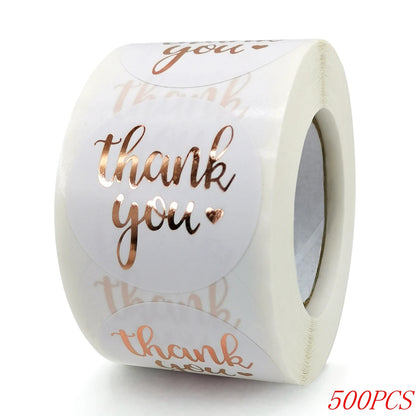 Thank You Stickers – 1 Inch Blue Envelope Sealing Labels