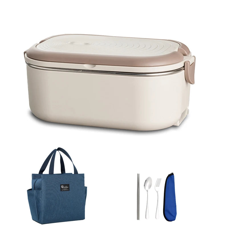 Electric Lunch Box 1L Stainless Steel Heated Food Warmer 18W