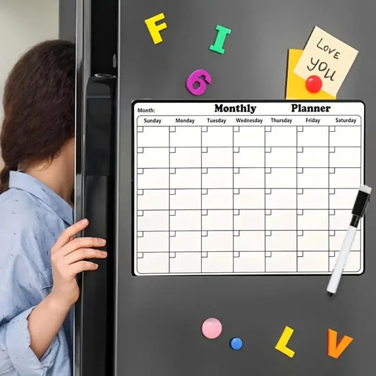 Magnetic Dry Erase Calendar Monthly Refrigerator Planner