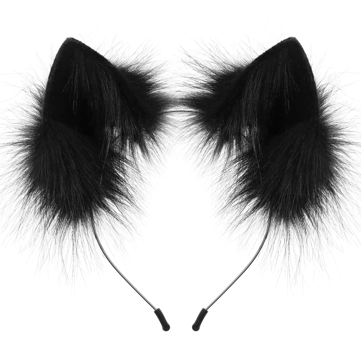Handmade Faux Fur Animal Ears Headband Furry Cat Fox Ear Hairhoop Headwear Costume Accessory for Cosplay Masquerade
