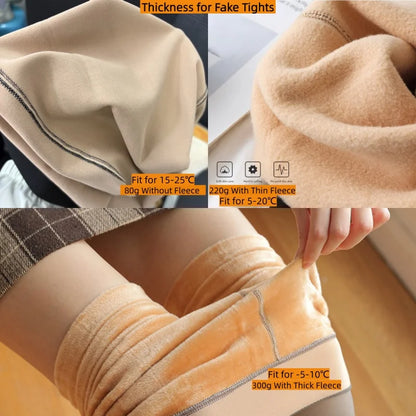 Plus Size Winter Tights – Warm Translucent Layering Style