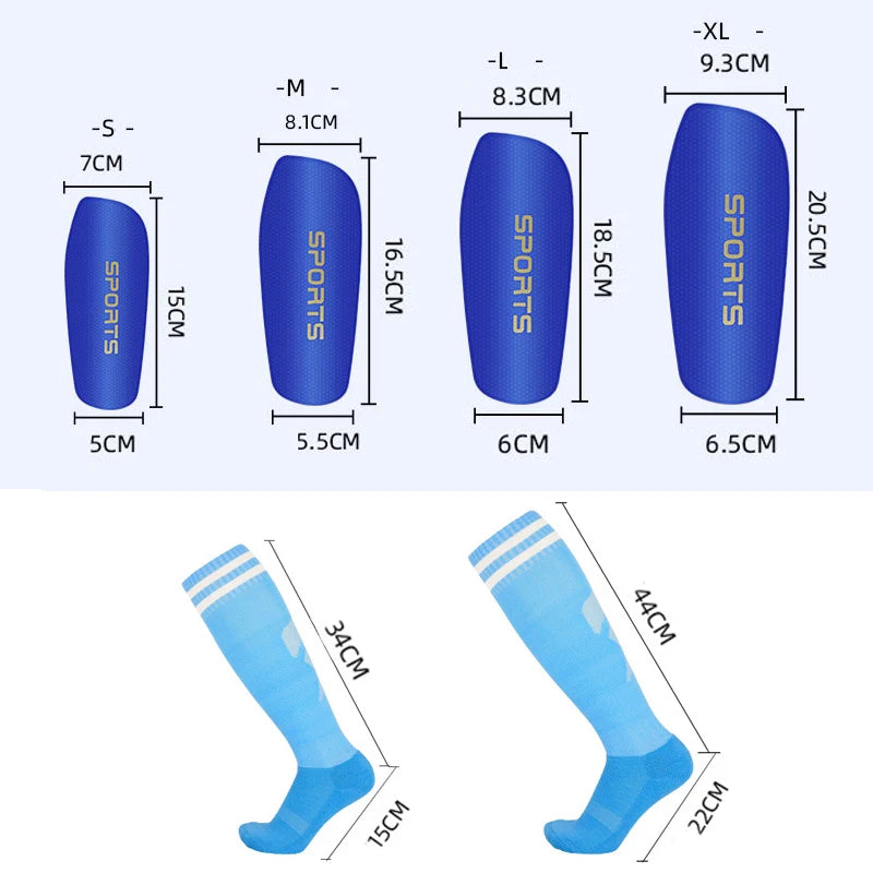 Soccer Shin Guards for Kids & Adults Lightweight Protective Gear