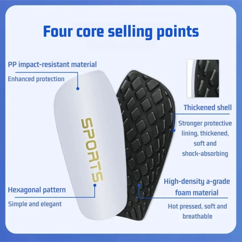Soccer Shin Guards for Kids & Adults Lightweight Protective Gear