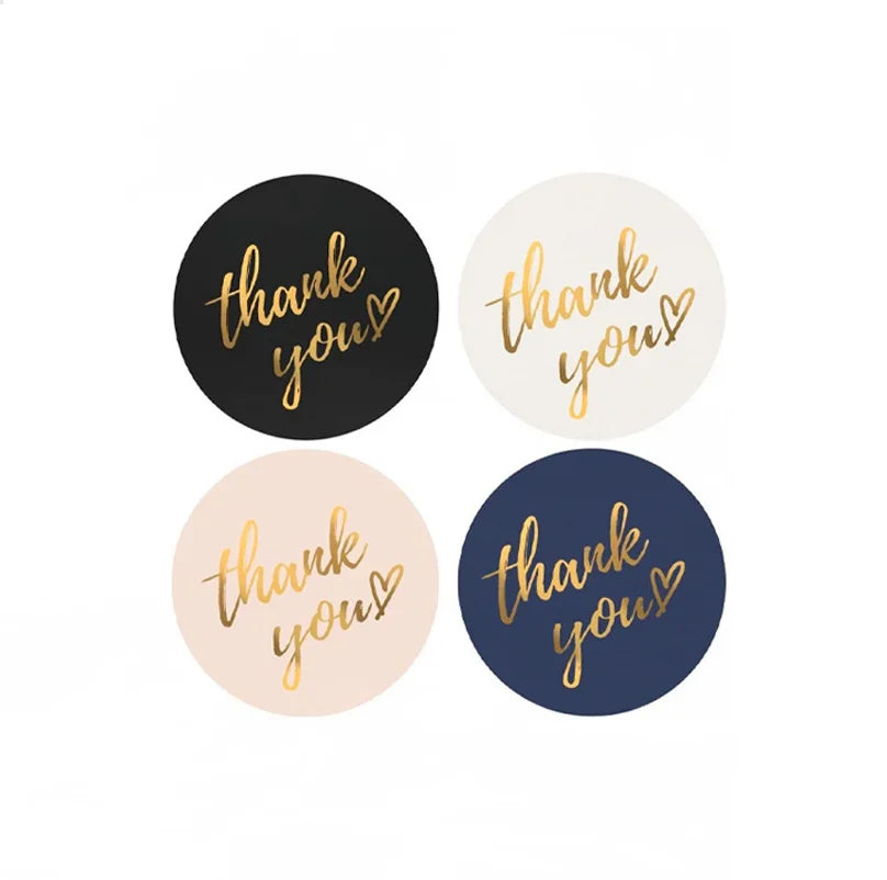Thank You Stickers – 1 Inch Blue Envelope Sealing Labels