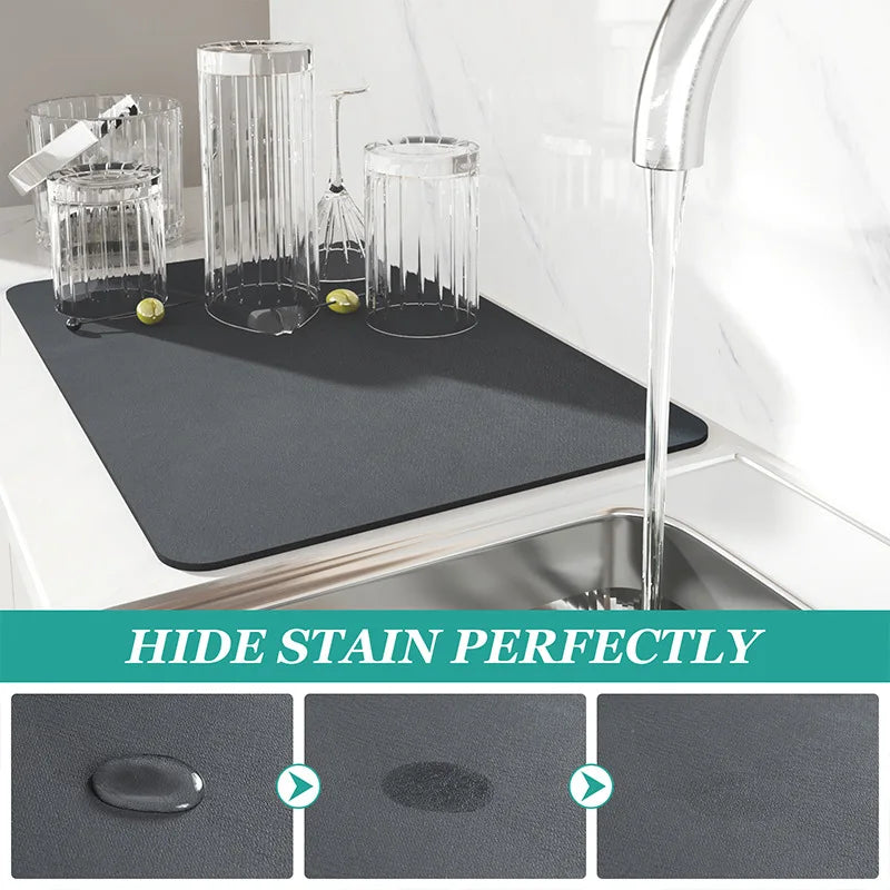 Kitchen Drying Mat Absorbent Dish & Coffee Counter Mat