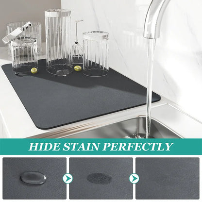 Kitchen Drying Mat Absorbent Dish & Coffee Counter Mat
