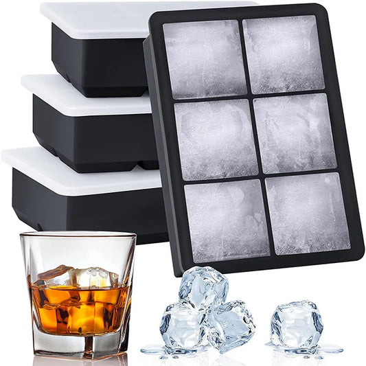Large Silicone Ice Cube Tray Jumbo Square Ice Mold