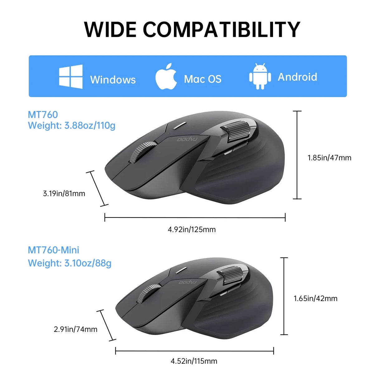 Multi-Device Wireless Mouse 4000 DPI