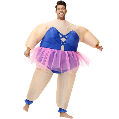 Adult Funny Ballet Inflatable Costume For Men Women Carnival Purim Fancy Dress Suits Halloween Mascots Cosplay Costumes